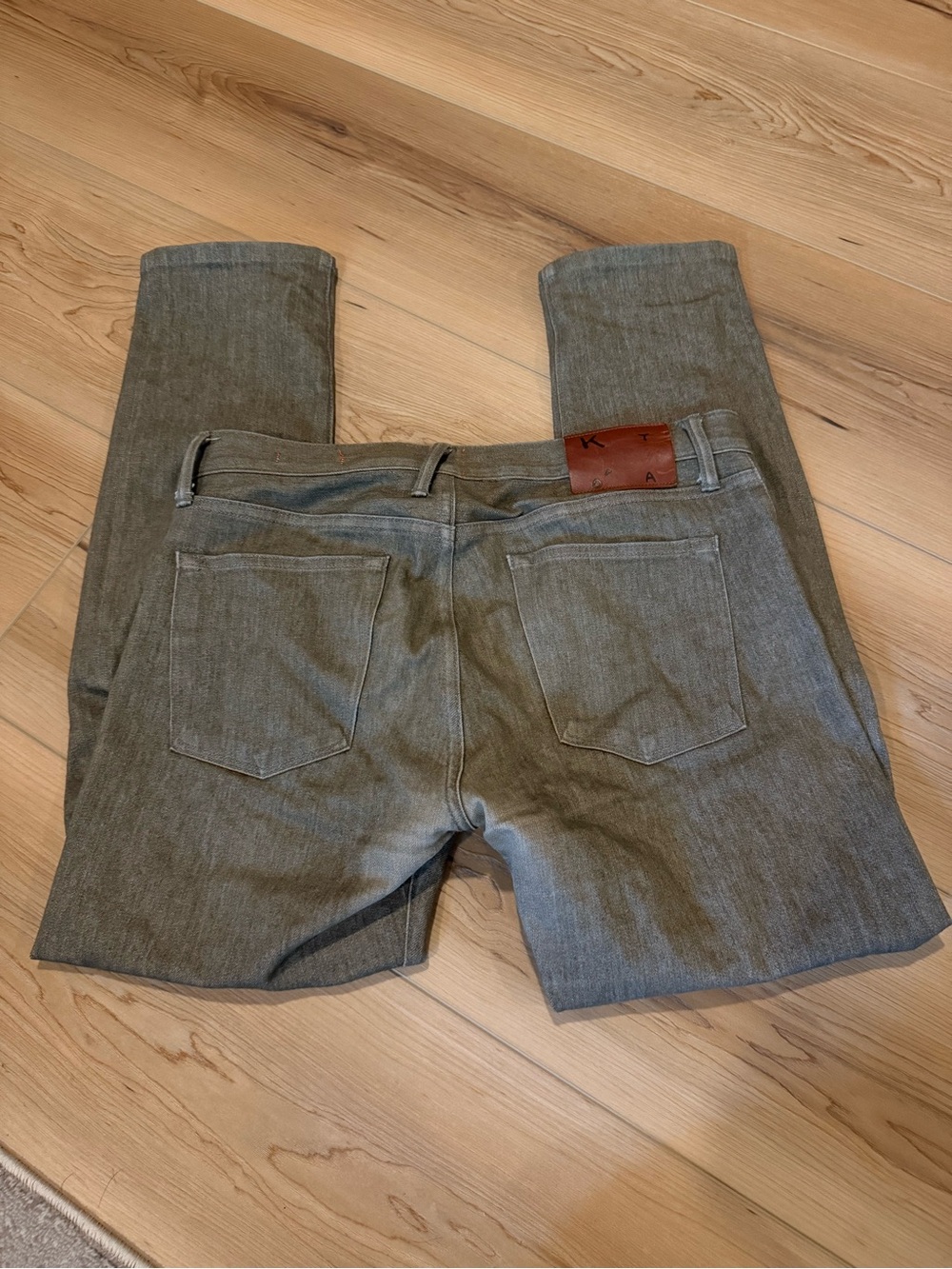 Hiroshi Kato The Pen Slim Straight Stretch Selvedge Denim Jeans green 36 x 31 - Picture 3 of 14